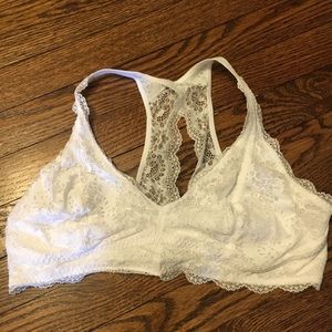 Felina NWOT White racerback bralet